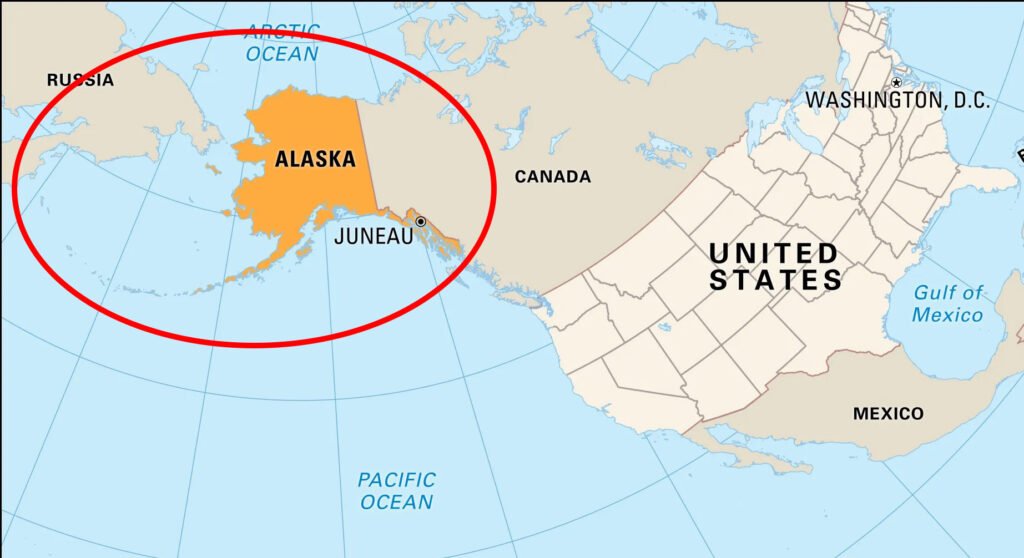 аляска на карте